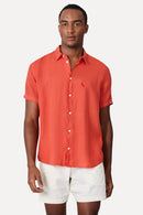 Camisa mc linho tinturado